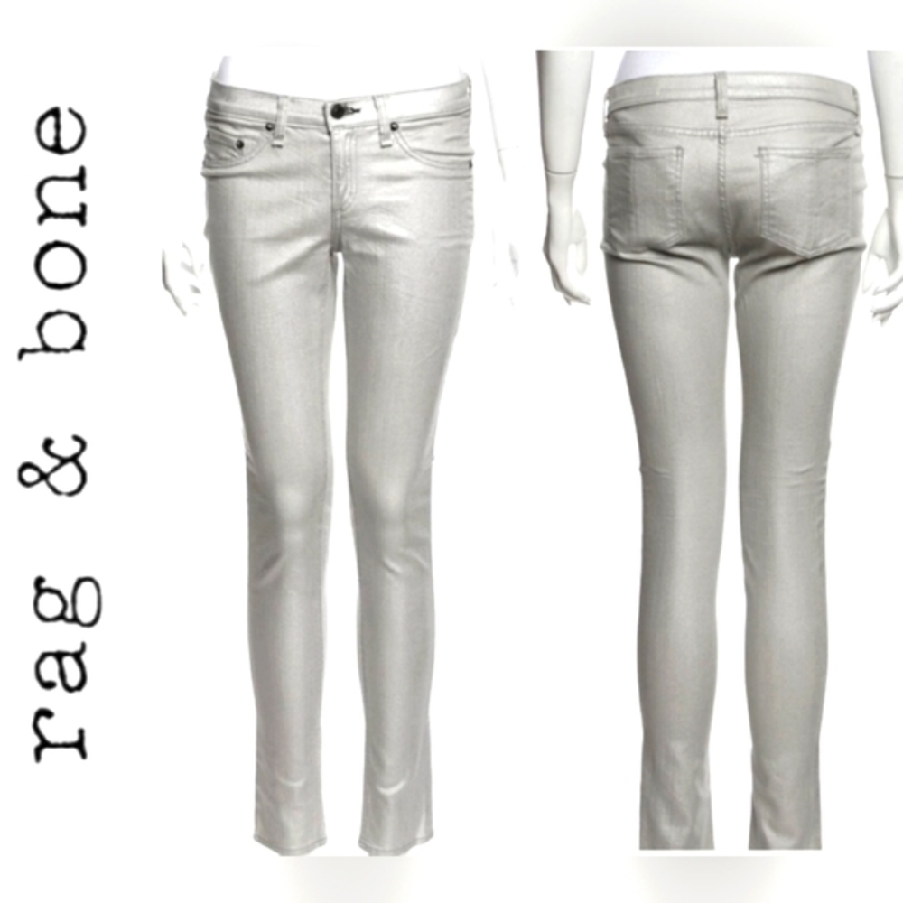 Rag & Bone Silver Jean for Intermix Skinny Fit. Womens Size: Waist 30x25 Inseam.